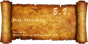 Bud Violetta névjegykártya